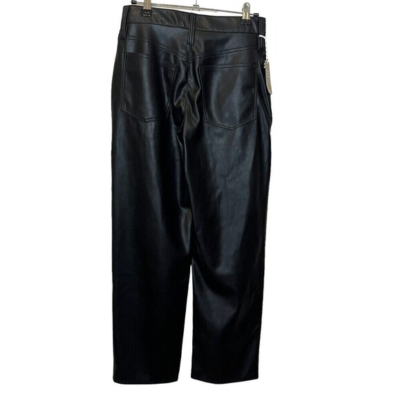 Madewell NWT Petite Perfect Vintage Jean Faux Leather Black Size 25P Straight - Picture 5 of 14